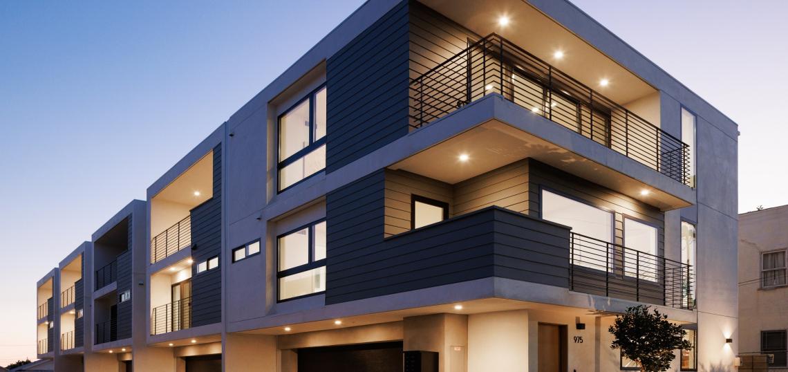 Rendering vs. Reality Five small lot houses at 4344 Willow Brook